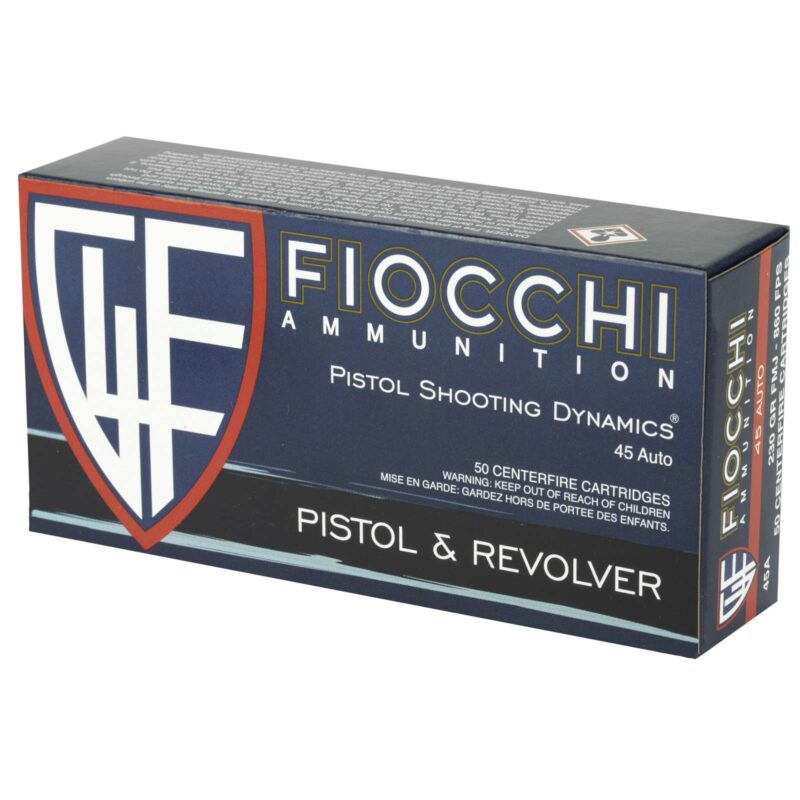 FIOCCHI 45 AUTO 230GR FMJ 50RD BX 500RD CASE - Image 2