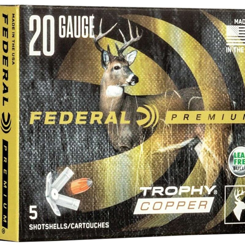 FEDERAL 20GA 2-3/4"  275GR FREIGHT TRAIN COPPER SABOT SLUG 5 RD/BX 10 BX/CS