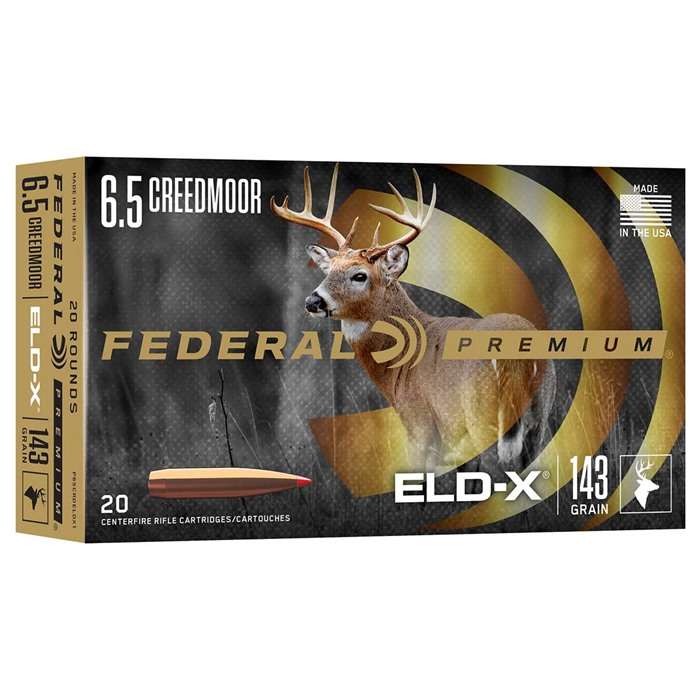 FEDERAL 6.5 CREEDMOOR 143 GR ELD-X 20 RD/BX 10 BX/CS