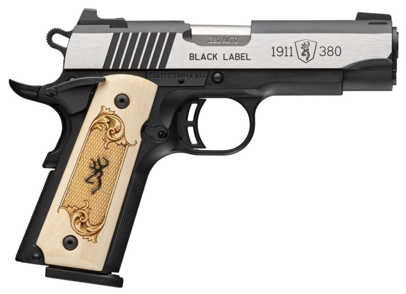 BROWNING 1911-380 BL MED MAPLE COMPACT PISTOL,3DT,380