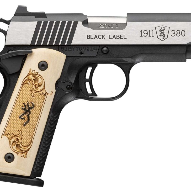 BROWNING 1911-380 BL MED MAPLE COMPACT PISTOL,3DT,380