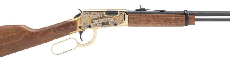 ROSSI RIO BRAVO 22LR LEVER RIFLE WILD BILL HICKOK EDITION ENGRAVED GOLD FINISH/BLK 15RD