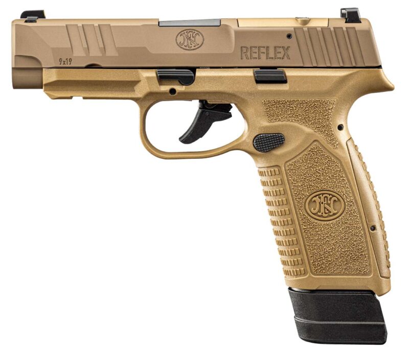 FN REFLEX XL MRD 9MM NMS FDE 1-15RD, 1-18RD MAGAZINE