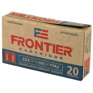 HORNADY FRONTIER 223 REM 55GR FMJBT 20RD BX 500RD CS - Image 2