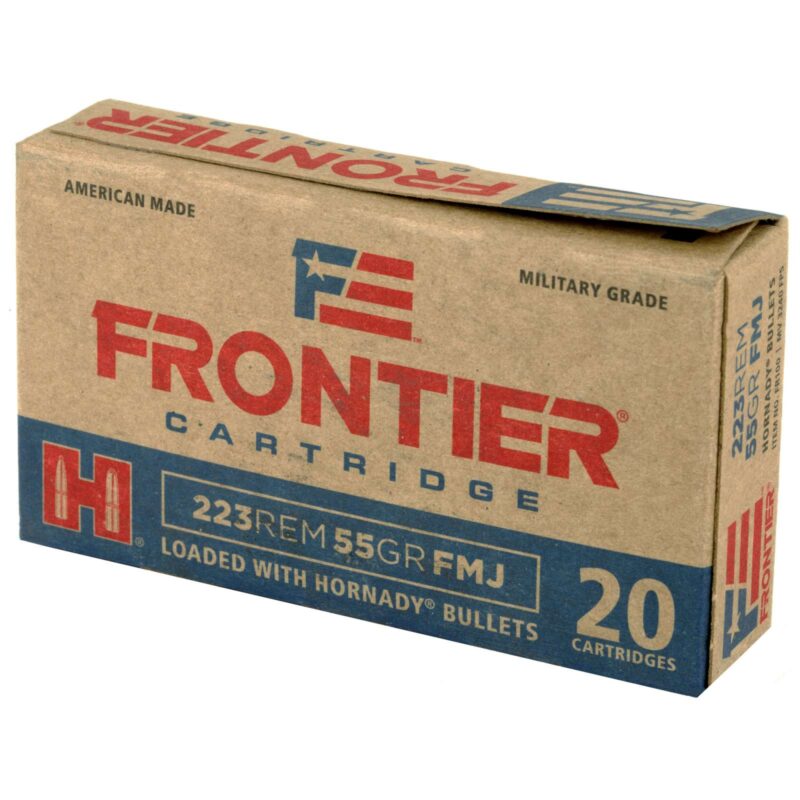 HORNADY FRONTIER 223 REM 55GR FMJBT 20RD BX 500RD CS - Image 2