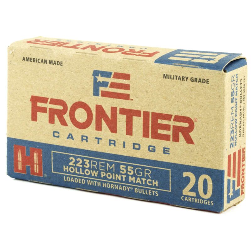 HORNADY FRONTIER 223REM 55GR HP MATCH 20RD BX 500RD CASE - Image 2