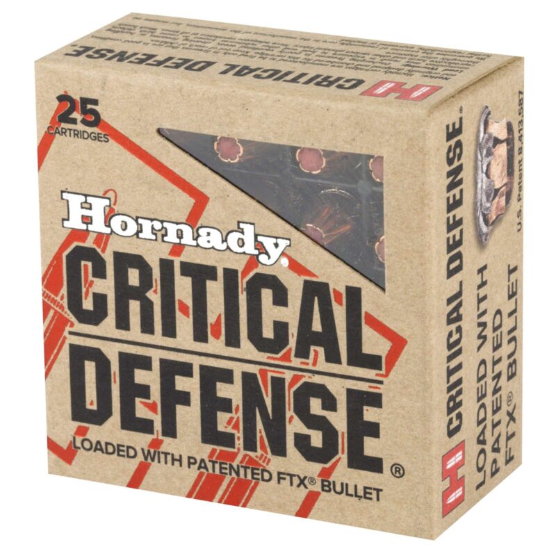 HORNADY CRITICAL DEFENSE 9MM 115GR 25RD BX 250RD CASE - Image 2