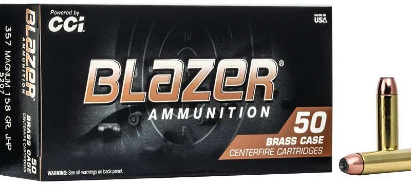 CCI 357 MAG 158 JHP BLAZER BRASS 50 RD/BX 20 BX/CS
