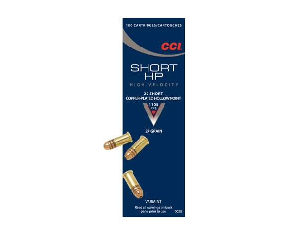 CCI 22 SHORT 27GR CPHP          * 100 RD/BX 50 BX/CS