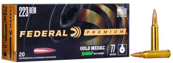 FEDERAL 223 REM 77GR SIERRA MATCHKING BTHP 20 RD/BX 10 BX/CS