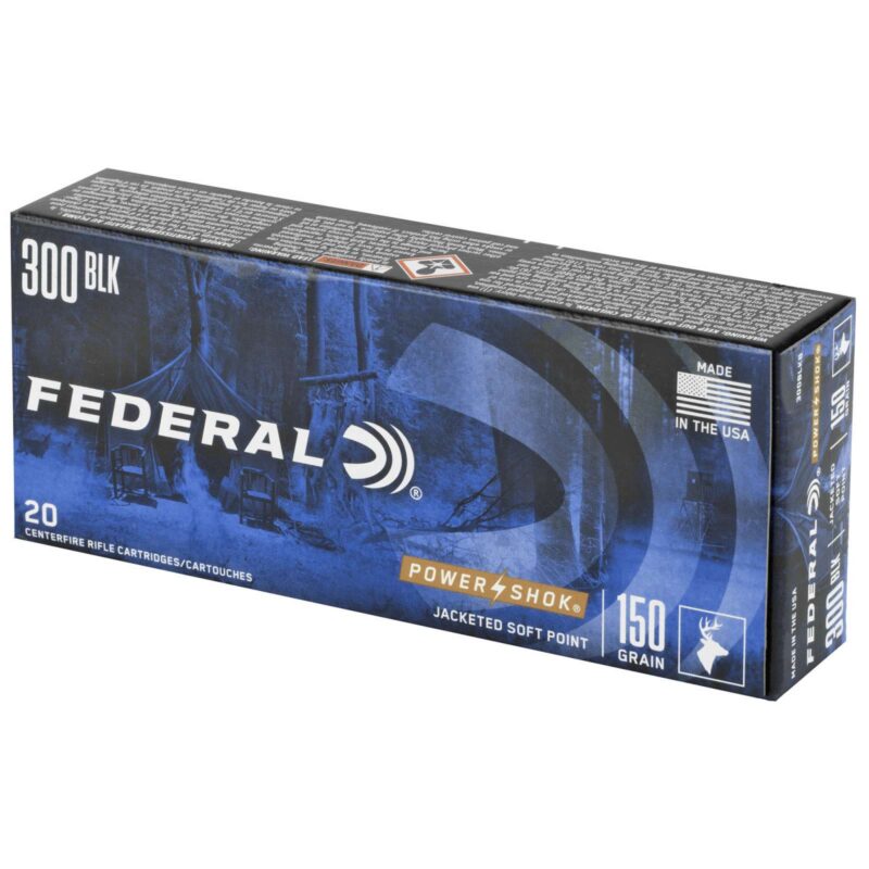 FEDERAL 300 BLK 150GR POWER-SHOK SP 20 RD/BX 10 BX/CS - Image 2