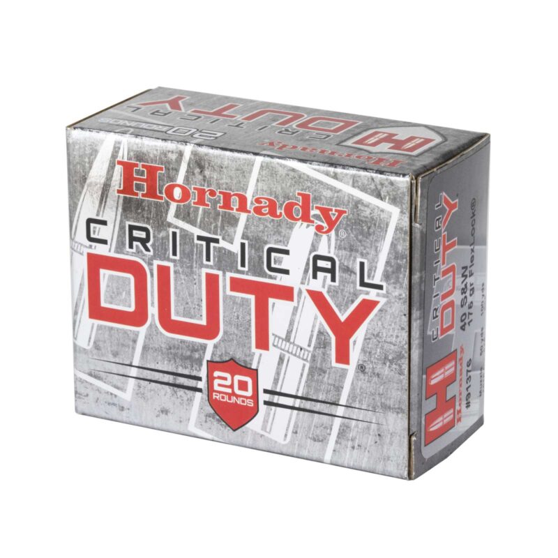 HORNADY CRITICAL DUTY 40SW 175G FLXLK 20RD BX 200RD CASE - Image 2