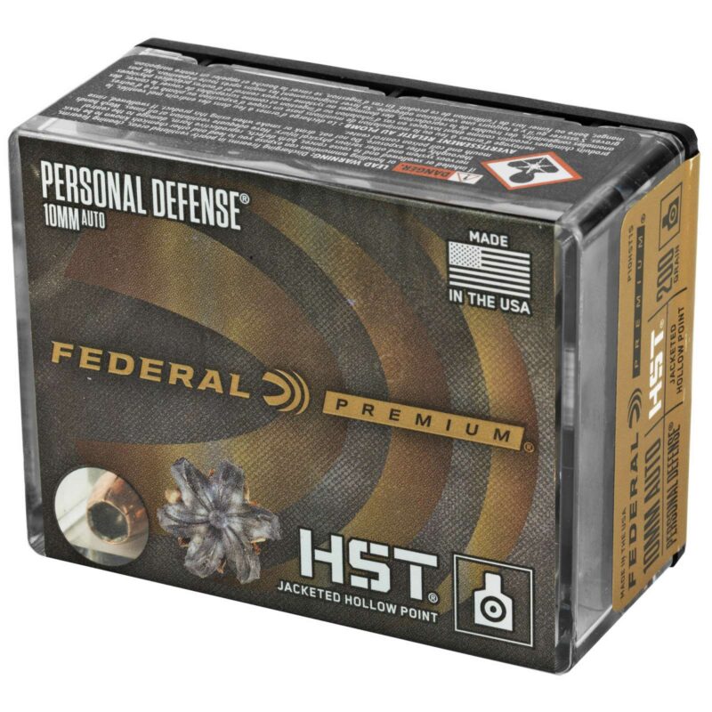FEDERAL 10MM AUTO 200GR HST JHP PERSONAL DEFENSE 20 RD/BX 10 BX/CS - Image 2