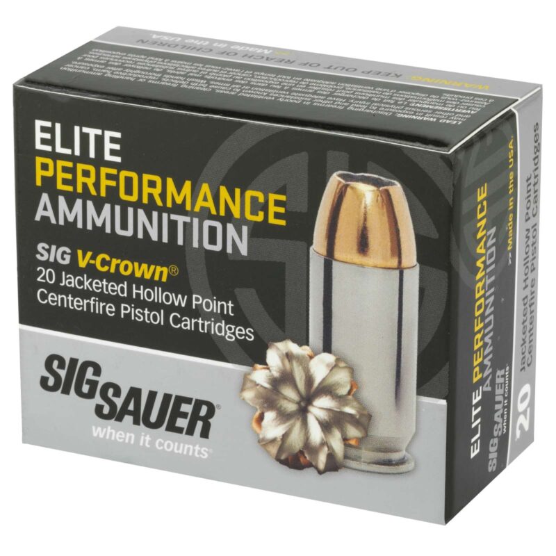 SIG SAUER ELITE V-CROWN 10MM 180GR JHP 20RD BX 200RD CASE - Image 2