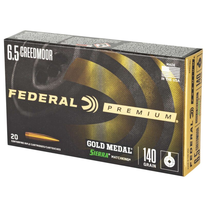 FEDERAL 6.5 CREEDMOOR 140GR GOLD MEDAL SIERRA MATCHKING 20 RD/BX 10 BX/CS - Image 2