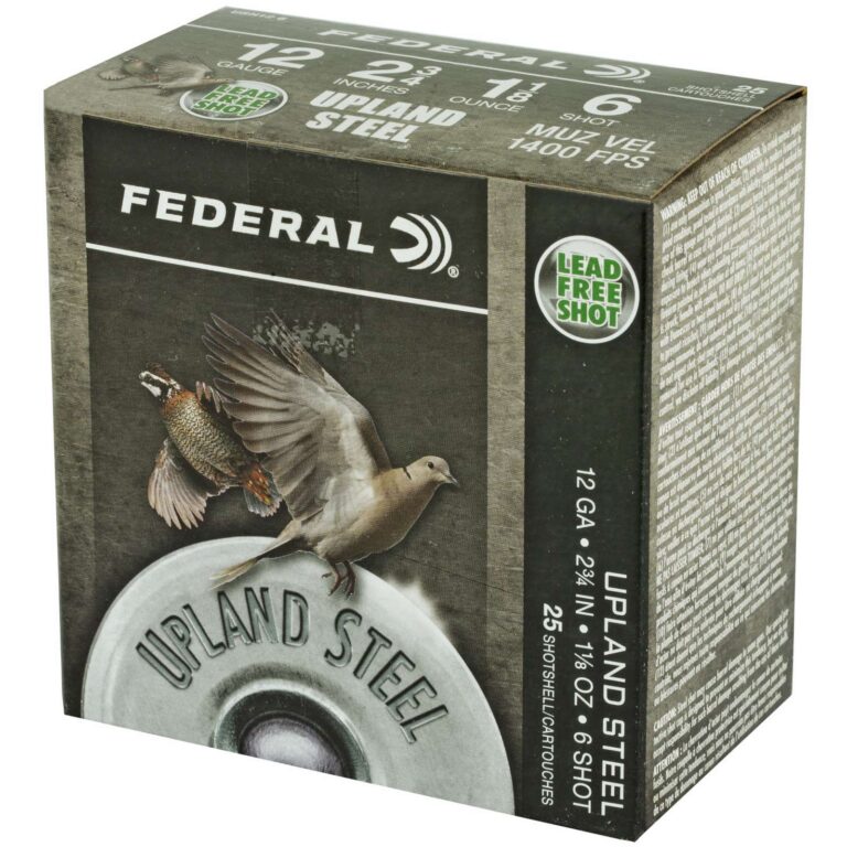 FEDERAL 12GA 2-3/4" 1 1/8 OZ 6 UPLAND STEEL 25 RD/BX 10 BX/CS - Image 2