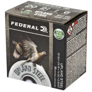 FEDERAL 20GA 2-3/4" 7/8OZ 6 UPLAND STEEL 25 RD/BX 10 BX/CS - Image 2