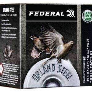 FEDERAL 20GA 2-3/4" 7/8OZ 6 UPLAND STEEL 25 RD/BX 10 BX/CS - Image 4