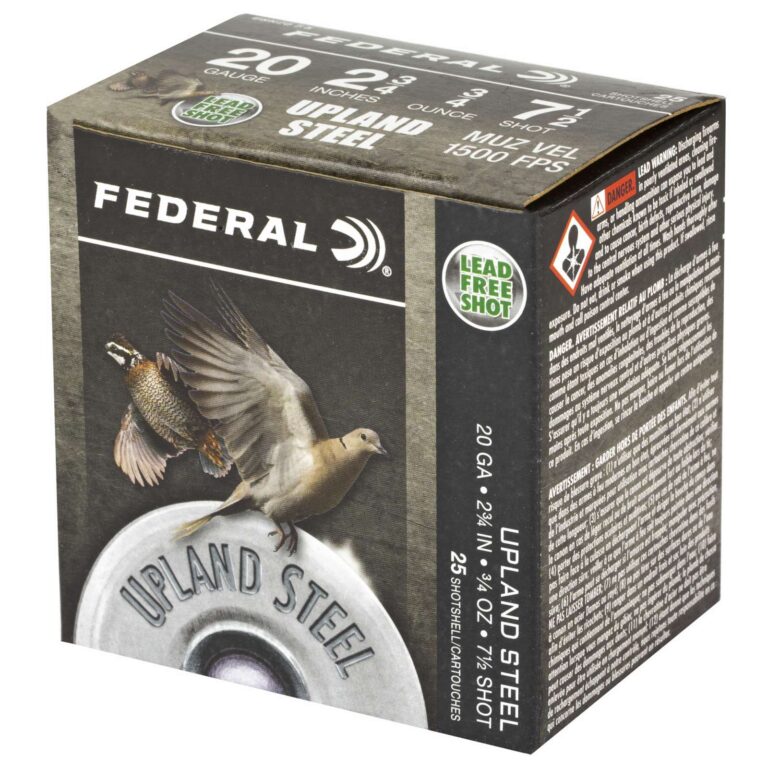 FEDERAL 20GA 2-3/4" 7/8OZ 7.5 UPLAND STEEL 25 RD/BX 10 BX/CS - Image 2