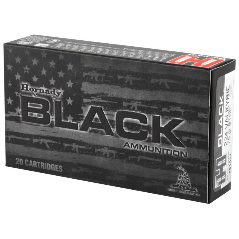 HORNADY BLACK 224 VALKYRIE 75GR BTHP MATCH 20RD BX 200RD CASE - Image 2