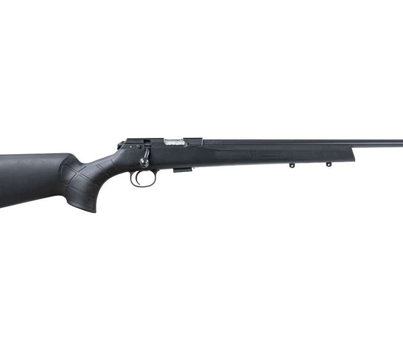 CZ 457 AMERICAN SUPPRESSOR READY 17HMR RIFLE 20" THREADED BBL, BLACK SYNTHETIC STOCK 5RD MAGAZINE