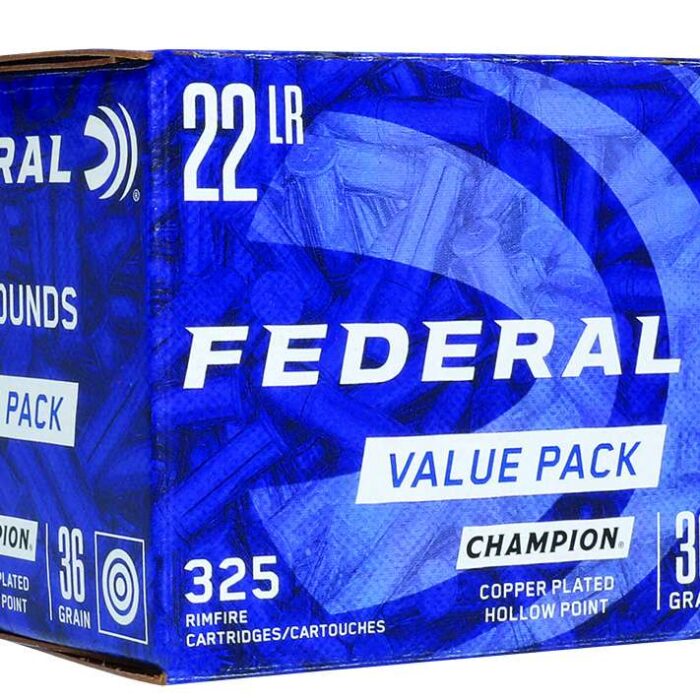 FEDERAL 22 LR CHAMPION PLATED HP 325 RD/BX 10 BX/CS