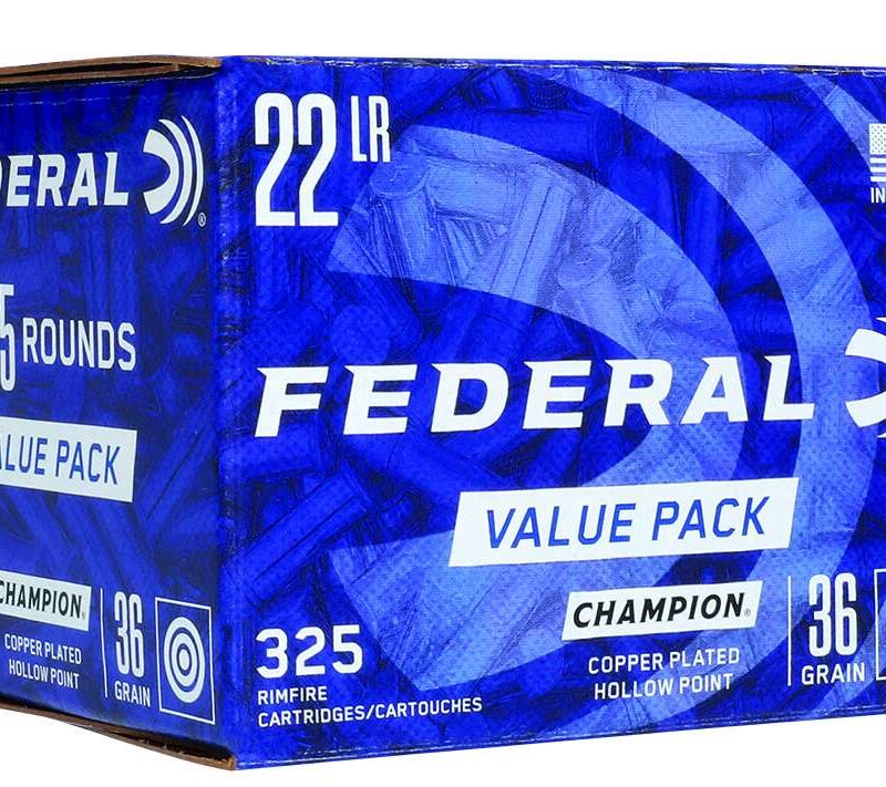 FEDERAL 22 LR CHAMPION PLATED HP 325 RD/BX 10 BX/CS