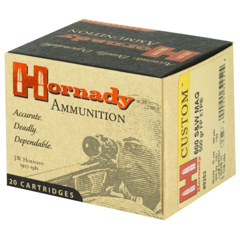 HORNADY CUSTOM 500SW NAG 500G FP XTP 20RD BX 200RD CASE - Image 2