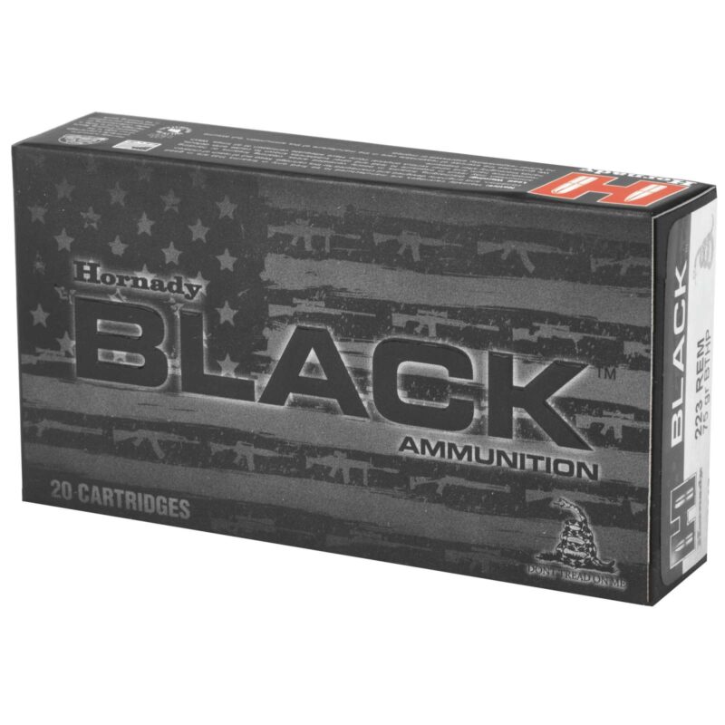 HORNADY BLACK 223 REM 75 GR FMJ 20RD BX 200RD CASE - Image 2