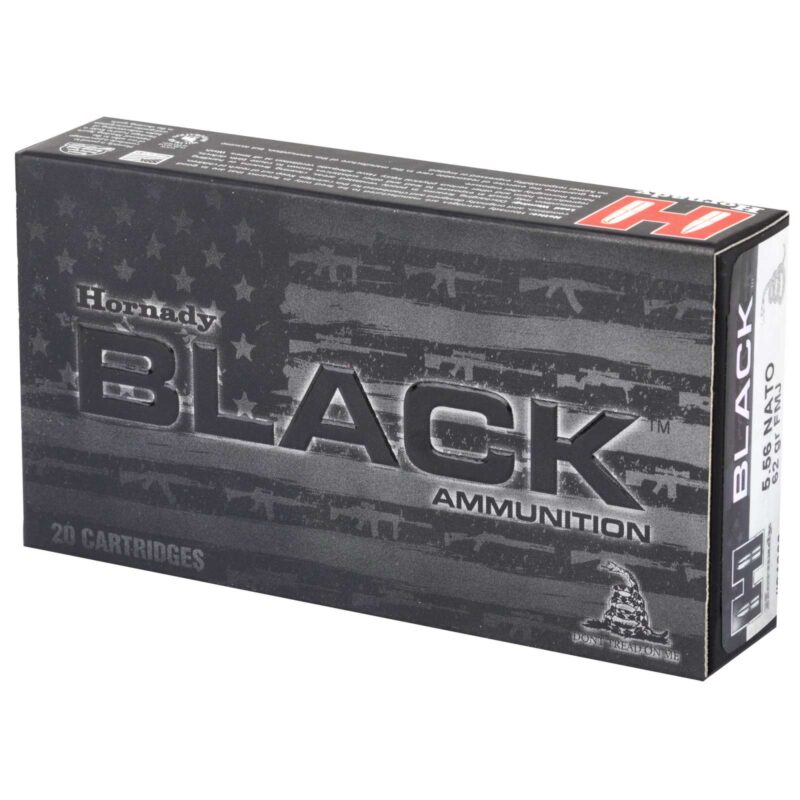 HORNADY BLACK 5.56NATO 62GR FMJ 20RD BX 200RD CASE - Image 2