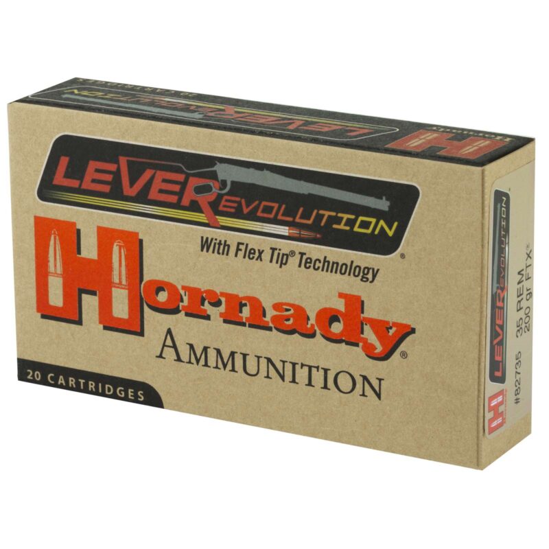 HORNADY LEVERREVOLUTION 35 REM 200GR FTX 20RD BX 200RD CASE - Image 2