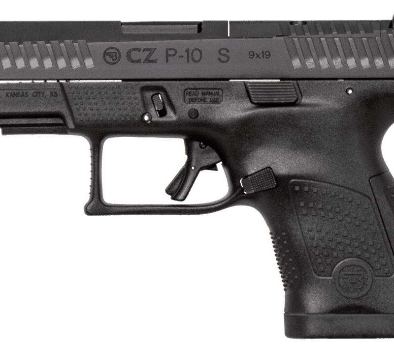 CZ P-10 S OPTIC READY 9MM PISTOL BLACK FIXED SIGHTS, REVERSE MAG CATCH 2-12RD MAGS