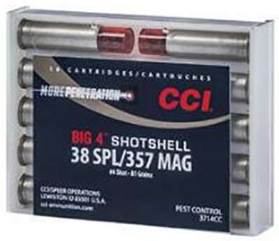CCI 38/357 MAG BIG 4 SHOTSHELL 10 RD/BX 20 BX/CS