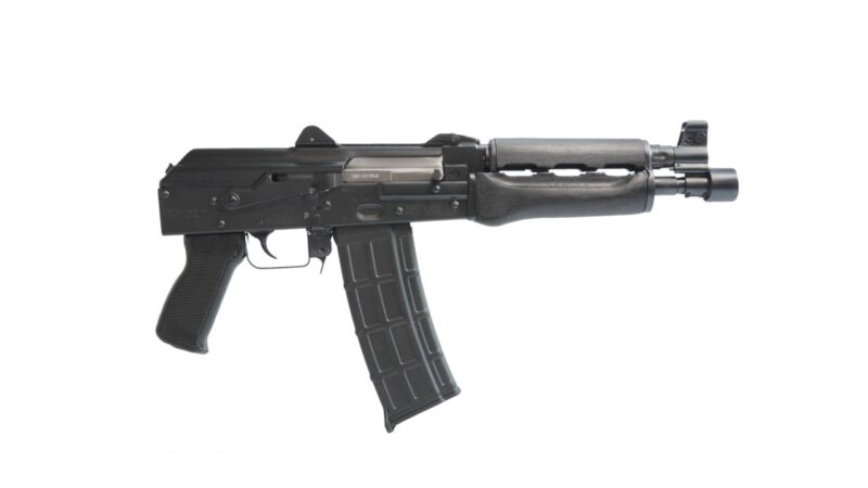 ZASTAVA USA ZPAP85 AK PISTOL 5.56 DARK WOOD, TOP RAIL, SBA3 1-30RD MAGAZINE