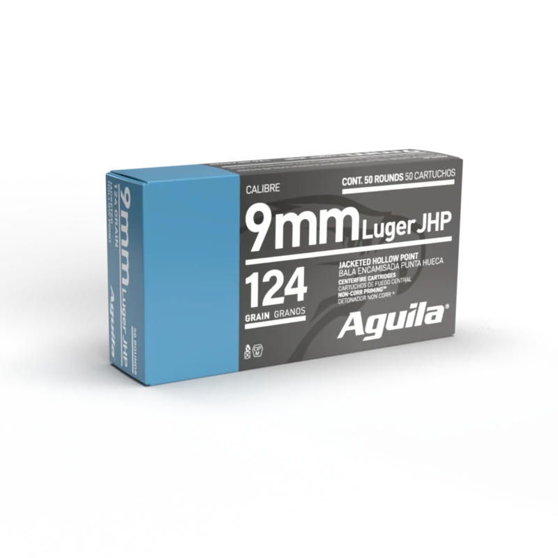 AGUILA 9MM 124GR JHP 50RD BOX 10 BXS PER CS