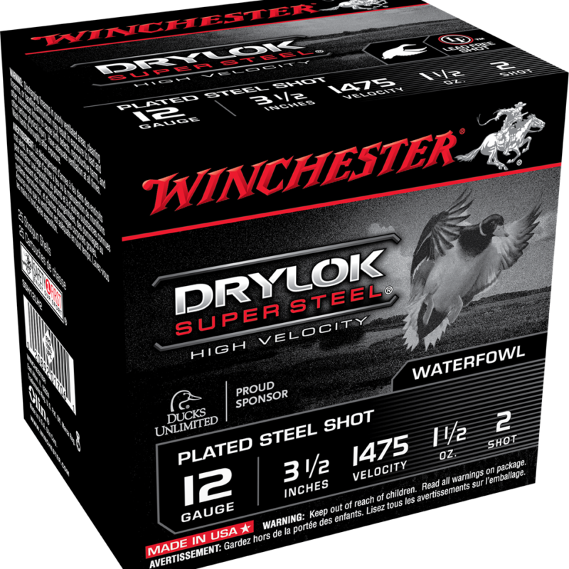 WINCHESTER DRYLOK SUPER STEEL 12G 3.5" 1.5OZ #2 SHT 25RD/250RD