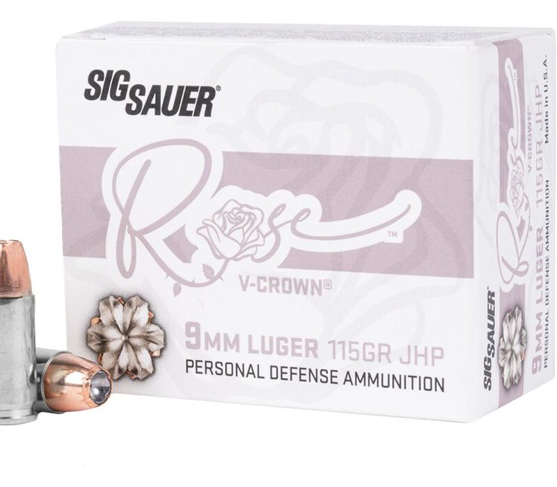 SIG SAUER V-CROWN ROSE 9MM 115G JHP 20RD BX 200RD CASE