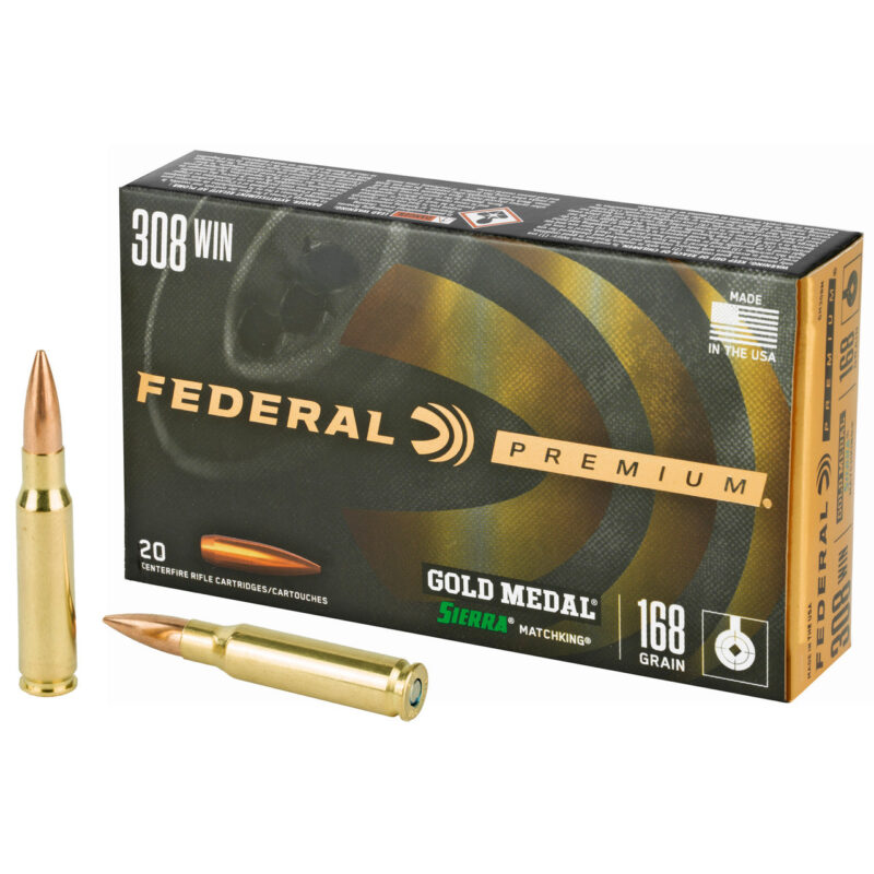 FEDERAL 308 WIN 168GR SIERRA MATCHKING BTHP 20 RD/BX 10 BX/CS