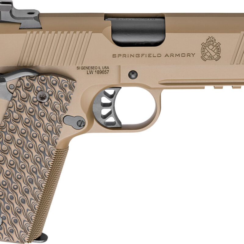 SPRINGFIELD ARMORY TRP 1911 FDE 4.25" 45ACP W/ CARRY CUT & RAIL 2-8RD