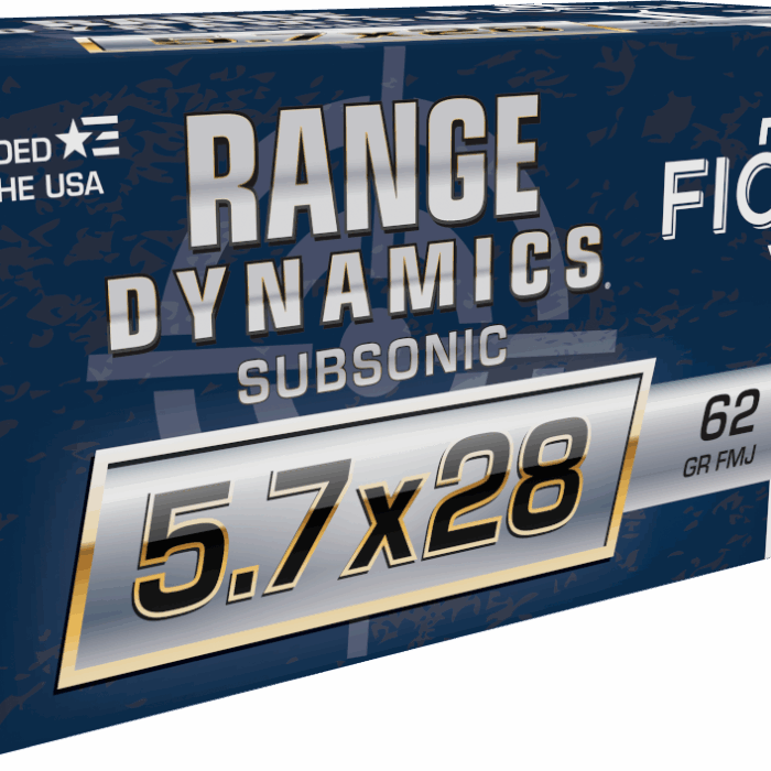 FIOCCHI 5.7X28 RANGE DYNAMICS SUBSONIC 62G 50RD BX 500RD CS