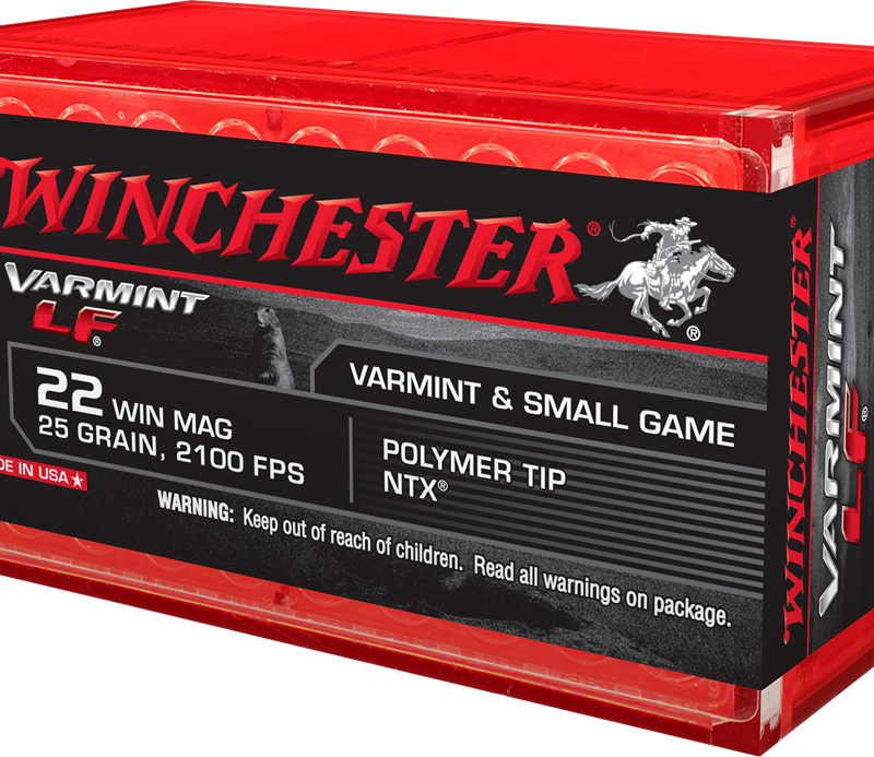 WINCHESTER VRMNTLF 22WM 25GR POLY TIP 50RD