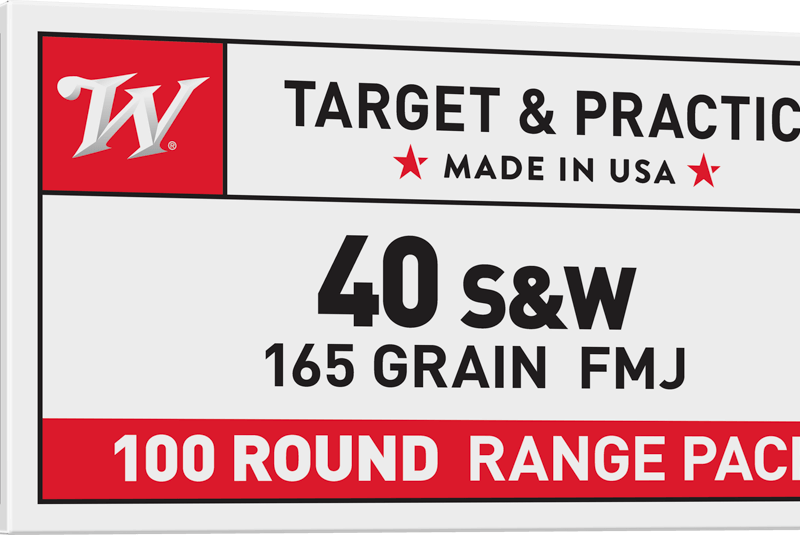 WINCHESTER USA 40SW 165GR FMJ VALUE 100RD BOX 500RD CASE