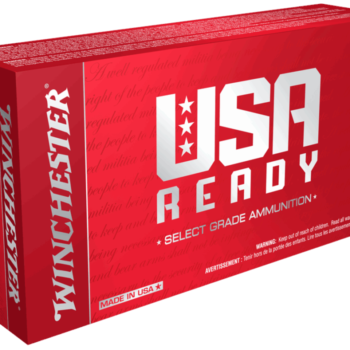 WINCHESTER USA READY 45ACP 230GR FMJ FLAT NOSE BRASS