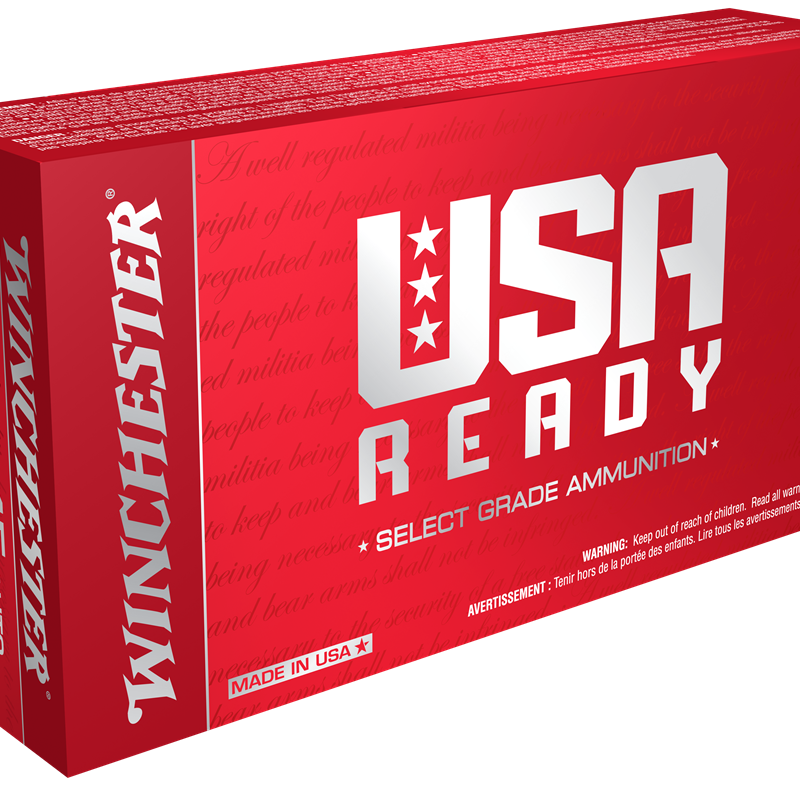 WINCHESTER USA READY 45ACP 230GR FMJ FLAT NOSE BRASS