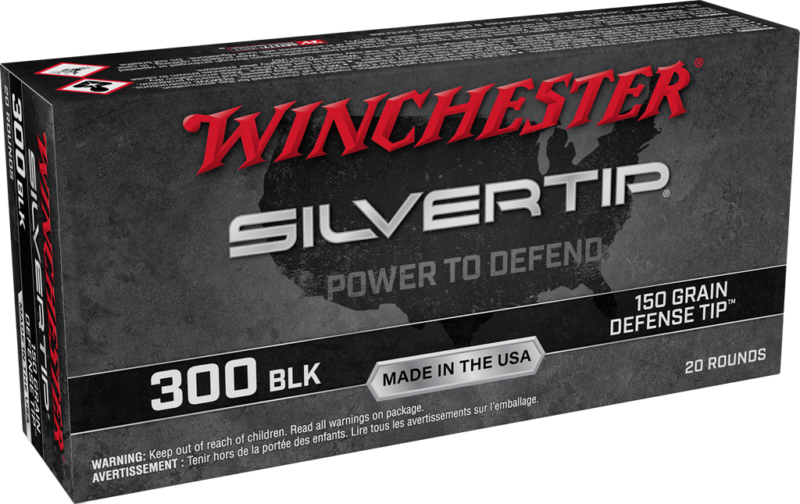 WINCHESTER SILVERTIP 300 BLACKOUT 150G DEFENSE TIP 20RDS