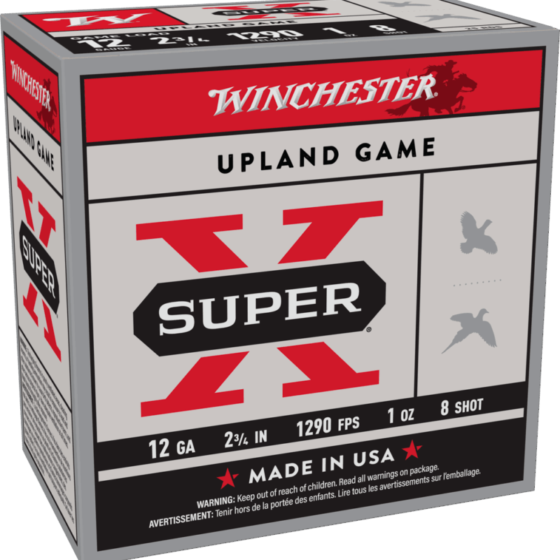 WINCHESTER SUPER X UPLAND12GA 2-3/4" 1OZ #8 25RDS