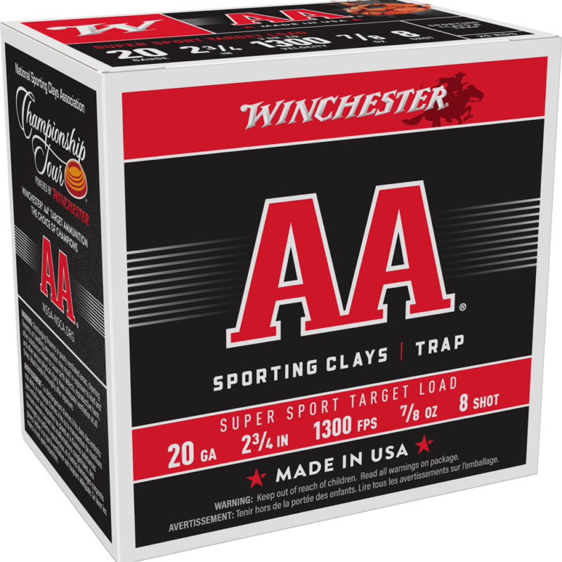 WINCHESTER AA SPR SPRT 20G 2-3/4" #8 7/8OZ 25RDS