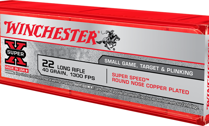 WINCHESTER SUPER-X HV 22LR 40GR PRN 100RD/BX
