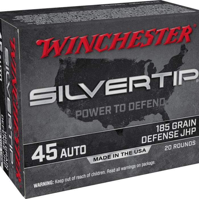 WINCHESTER SILVERTIP 45ACP 185GR HP 20RD BX 200RD CASE