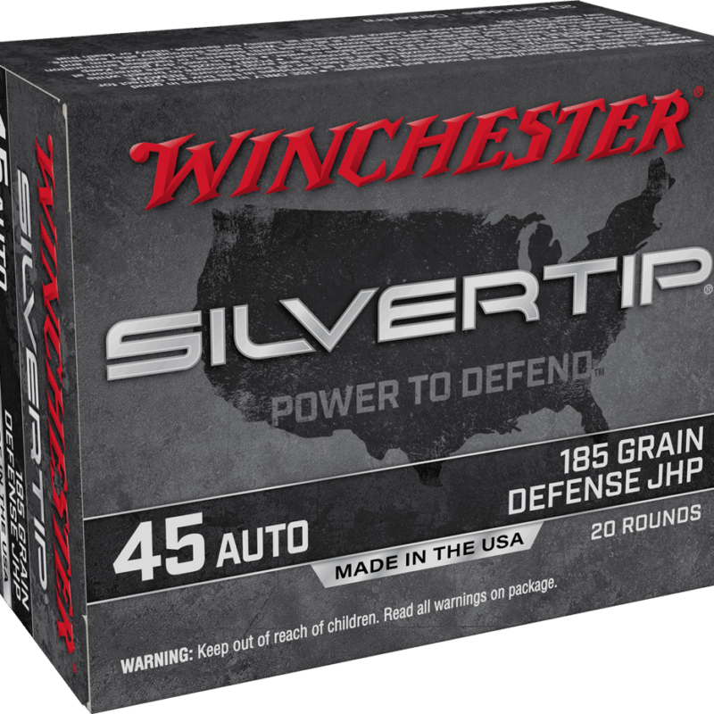 WINCHESTER SILVERTIP 45ACP 185GR HP 20RD BX 200RD CASE